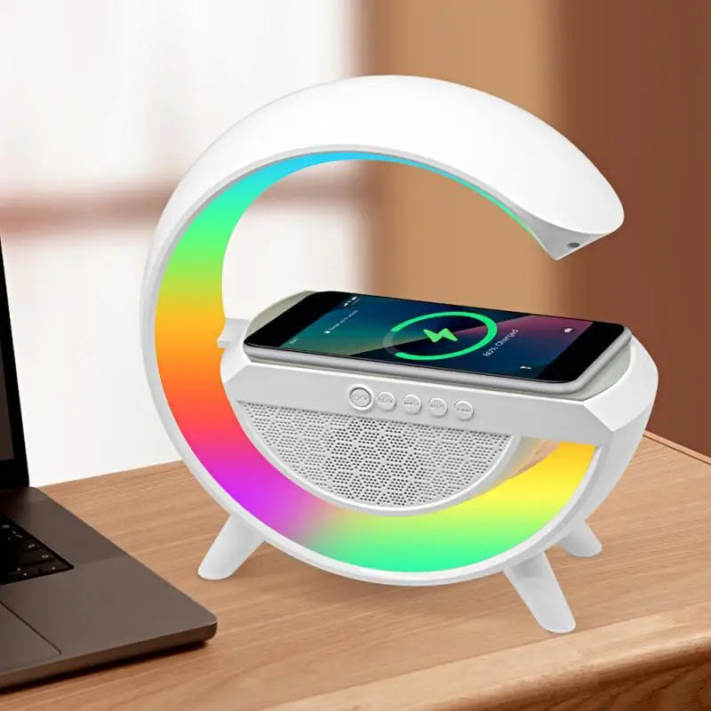 Lâmpada de Mesa Bluetooth com Carregador sem Fio e Caixa de Som G-Speaker