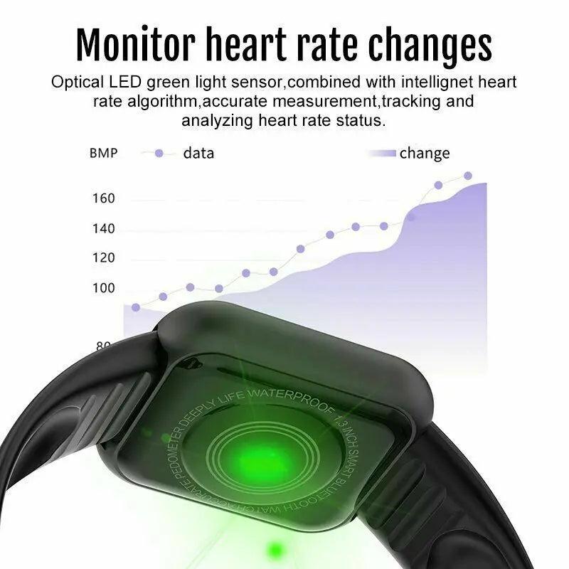 Relógio Inteligente Multifuncional Y68 D20 - Monitor de Saúde e Fitness com Conexão Bluetooth
