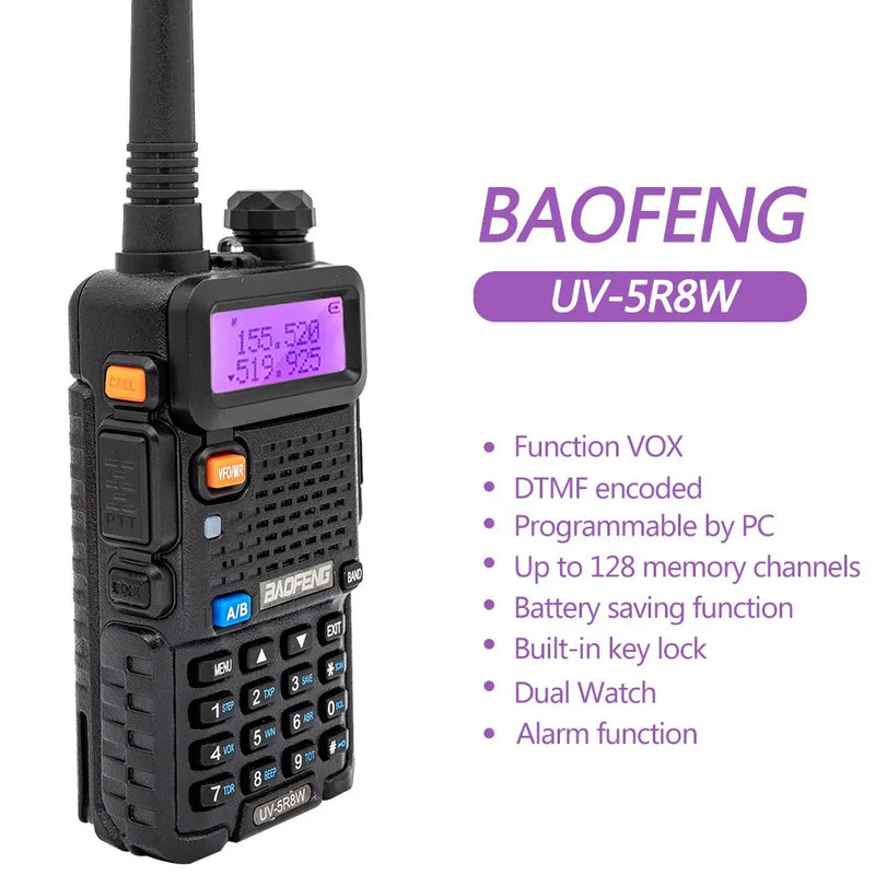 Walkie Talkie Baofeng UV-5R - Comunicação Confidencial a Longas Distâncias